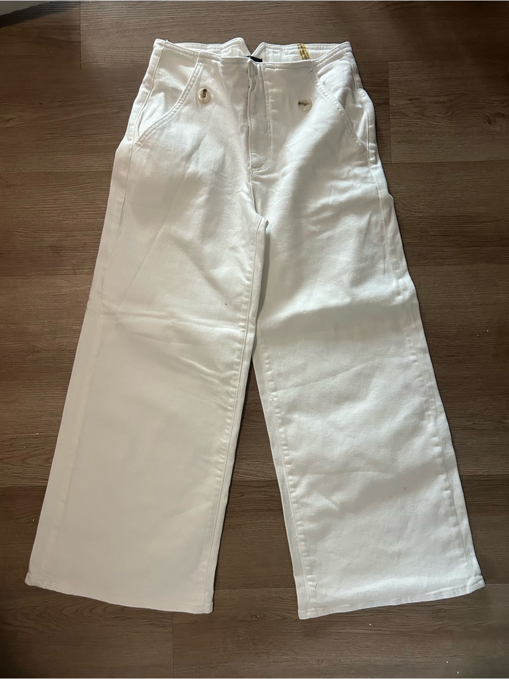 NWOT Maeve by Anthropologie MCream Wide-Leg High-Waist Pants